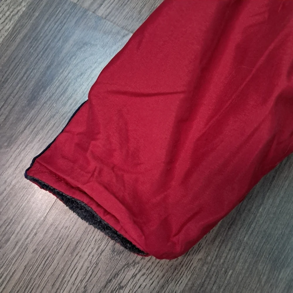 Ralph Lauren Hooded Red Fleece Linned Snowsuit Size 12-24 Months